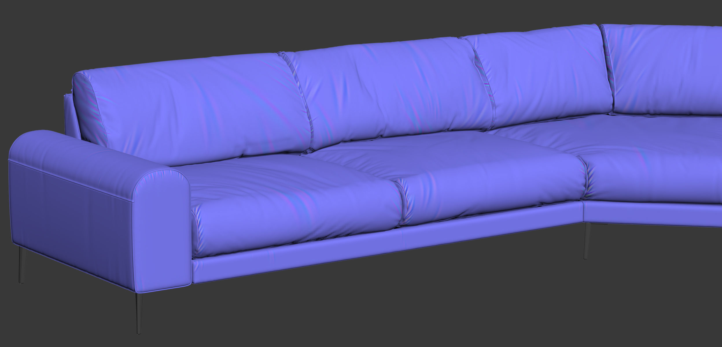 Joy shaped corner sofa 3D model_13