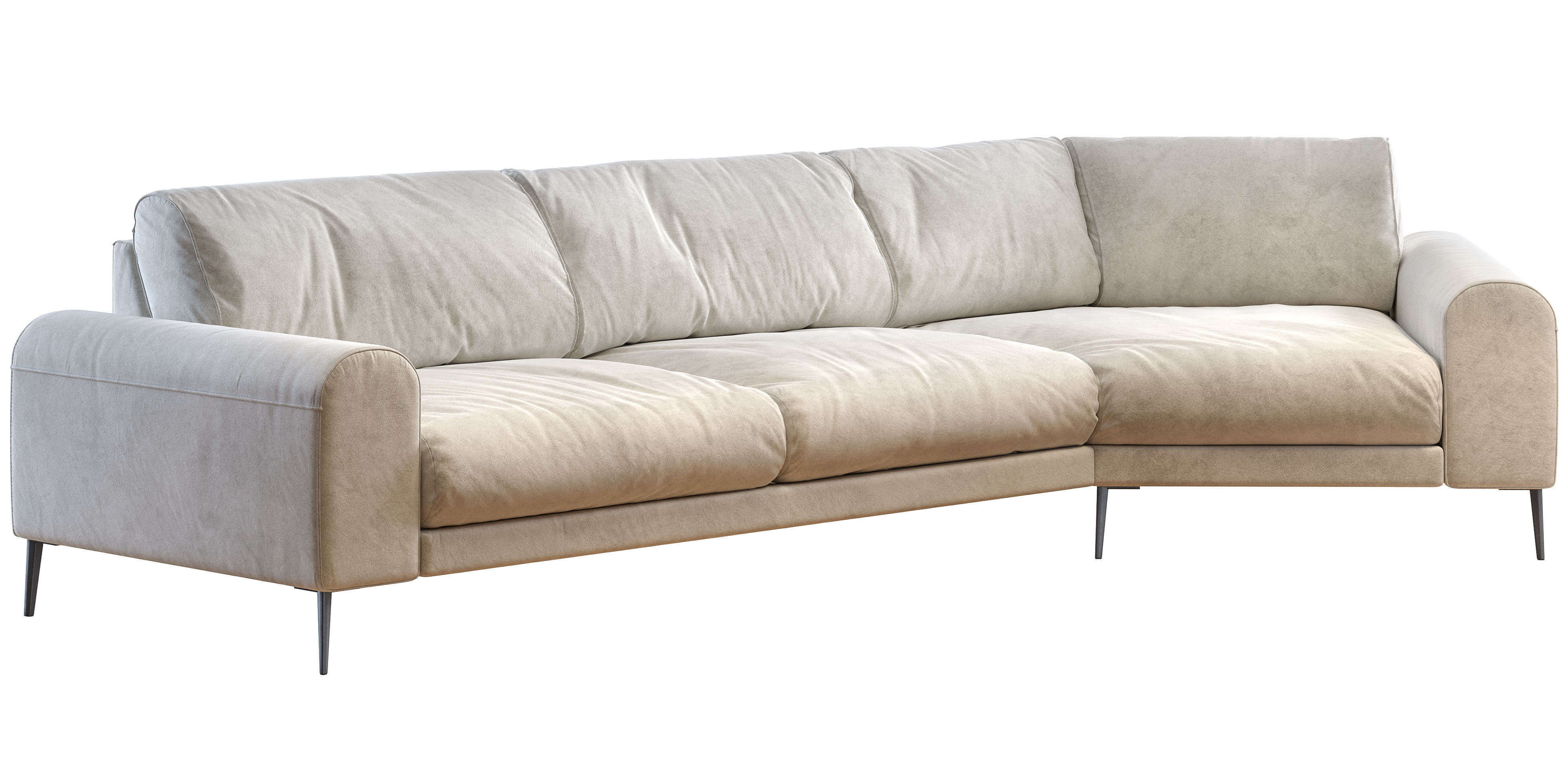 Joy shaped corner sofa 3D model_8