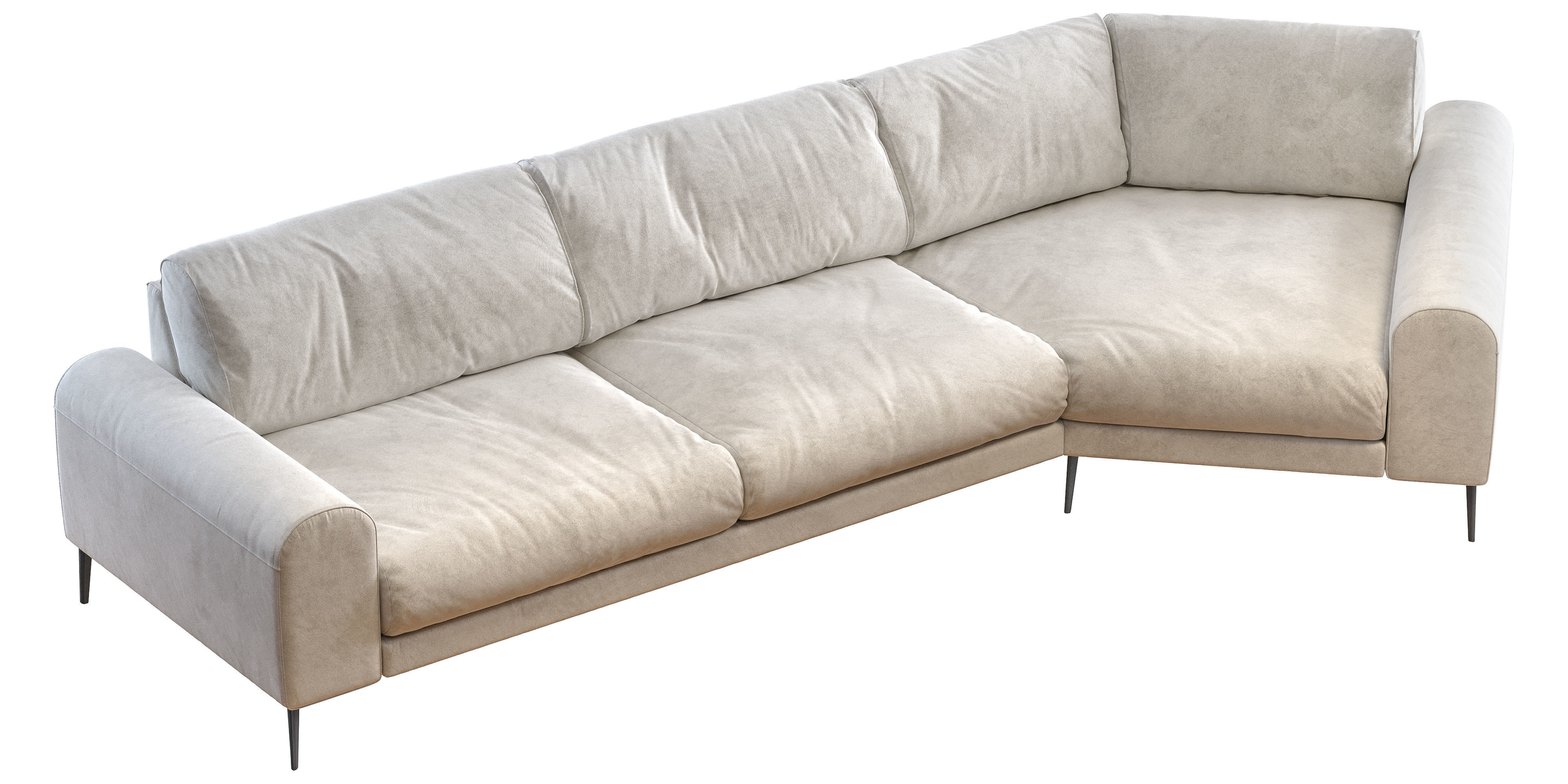 Joy shaped corner sofa 3D model_9