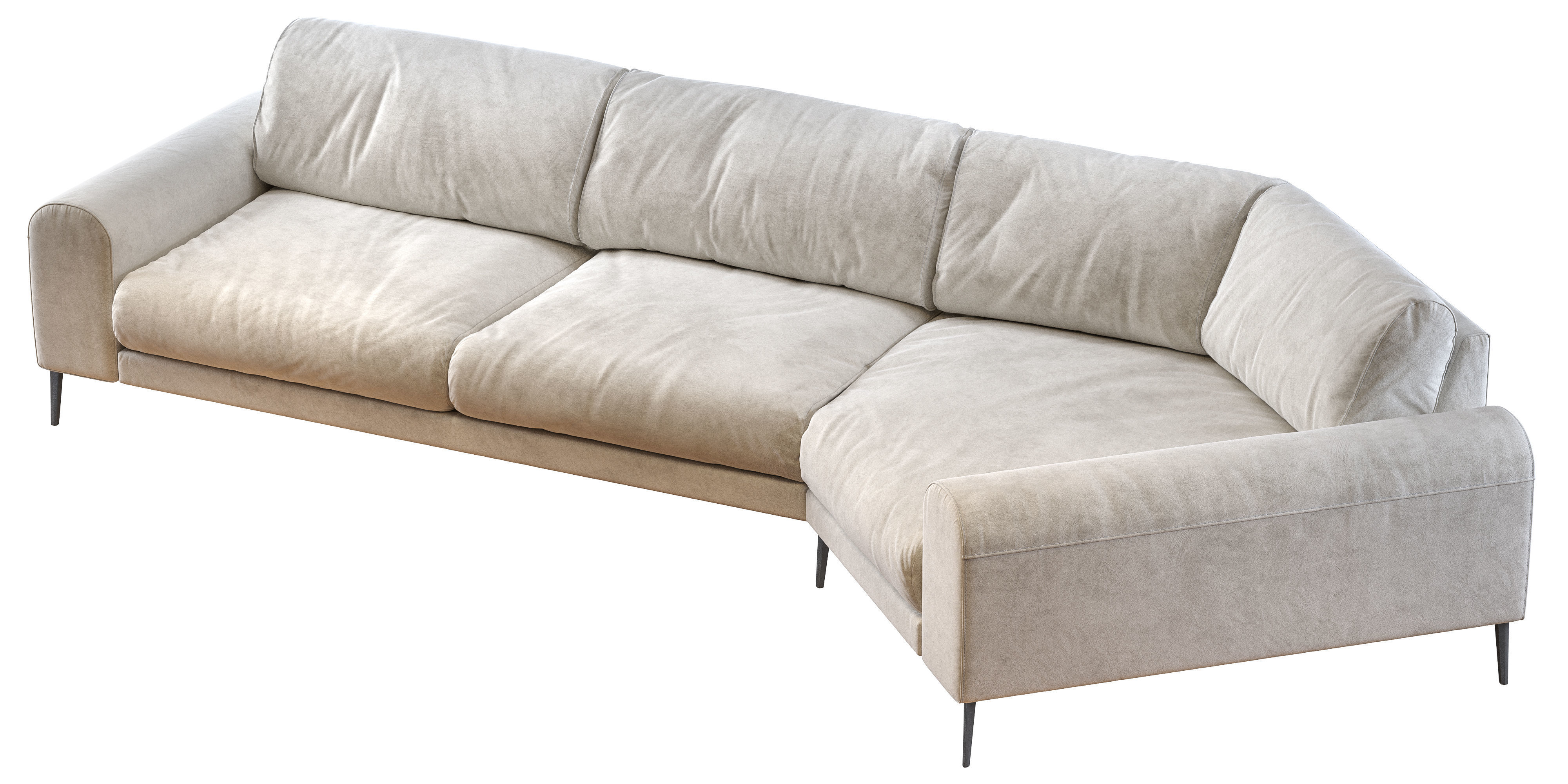 Joy shaped corner sofa 3D model_10