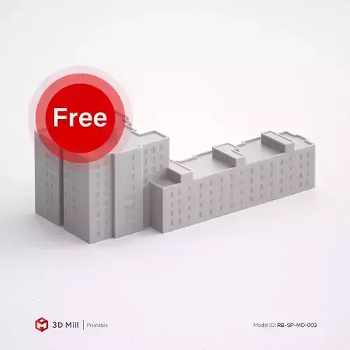 Free 3D Print miniature building RB-SP-MD-003