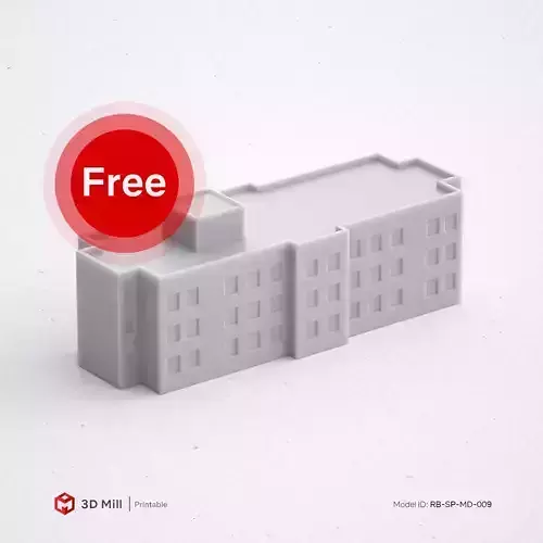 Free 3D Print miniature building RB-SP-MD-009
