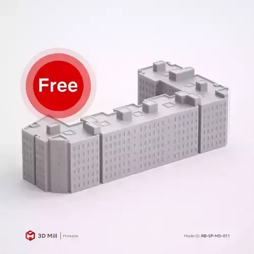 Free 3D Print miniature building RB-SP-MD-011