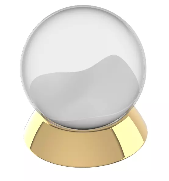 Glass ball with snow - Christmas evee Free 3D model