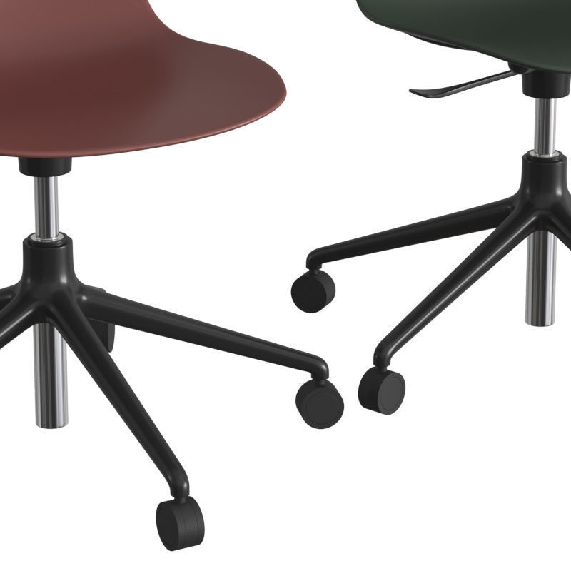 Form Chair Swivel 5 Wheels 3D model_3
