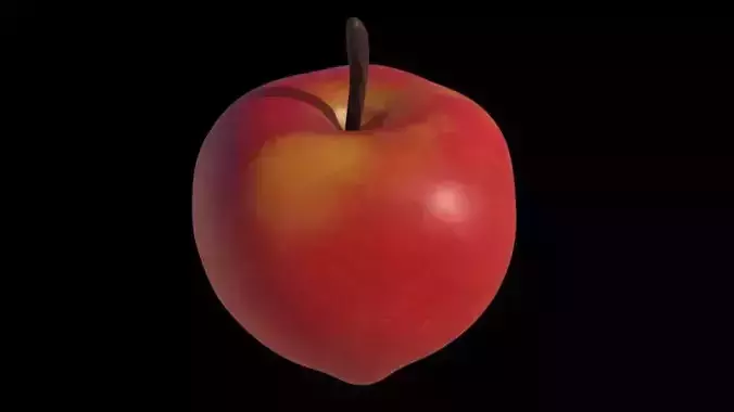 Red Apple 3D Model 