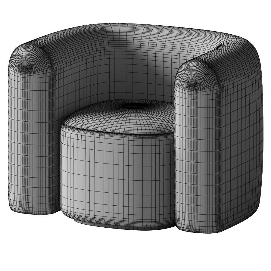 Hugger Chair by Leanne Ford - Crate and Barrel 3D model_3