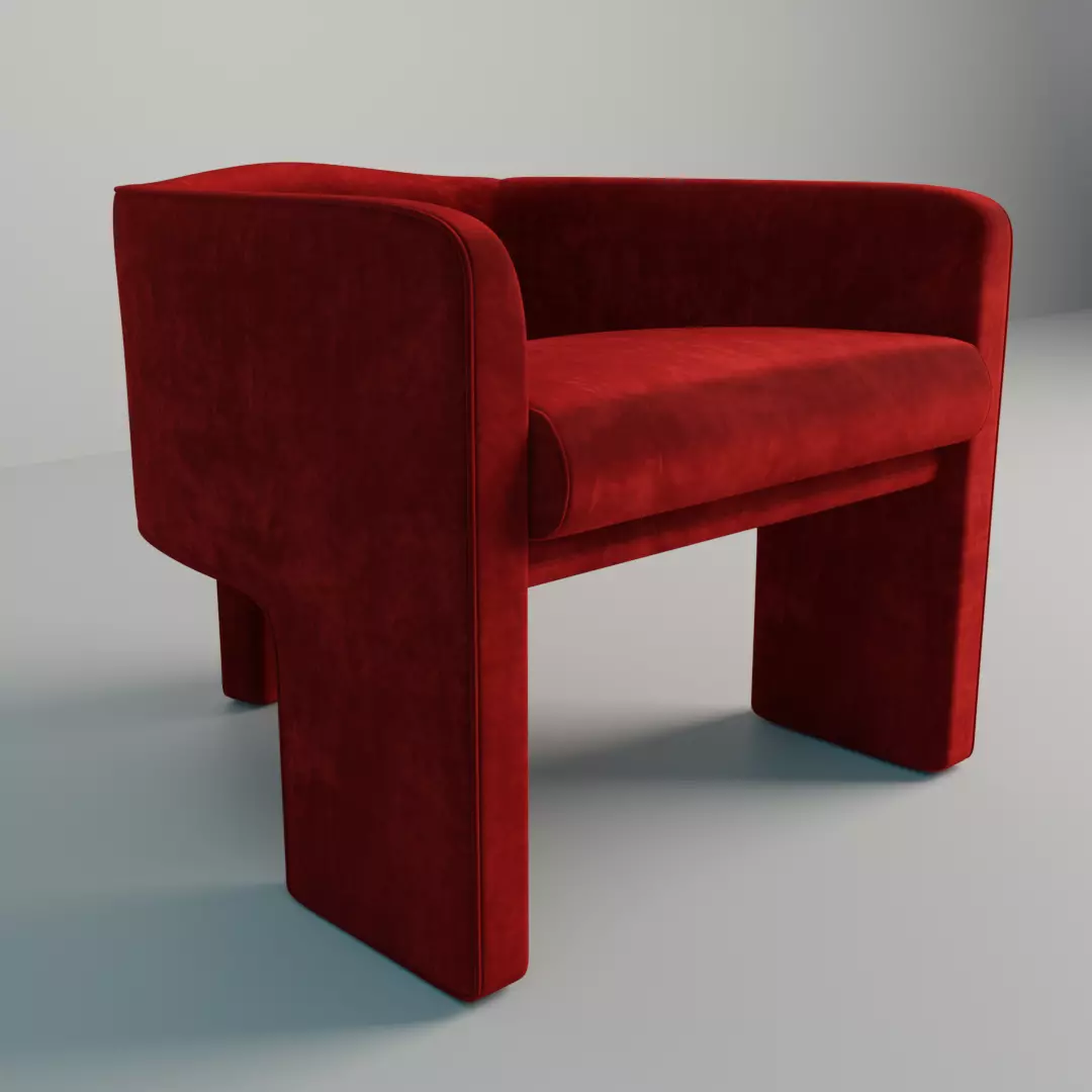 Milo Baughman armchair 3D model 3D model