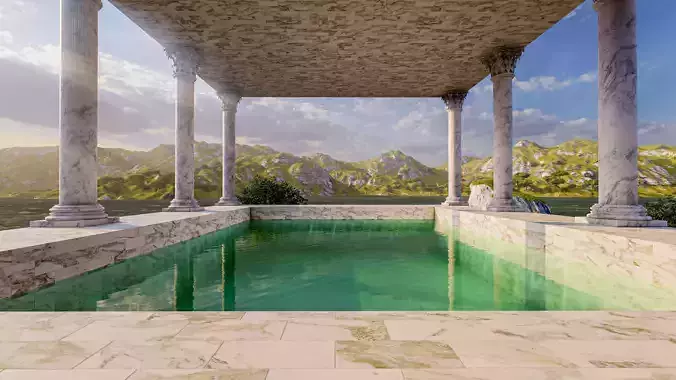 3D ANCIENT GREEK POOL