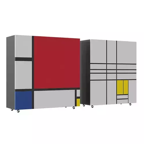 Homage To Mondrian 3D model