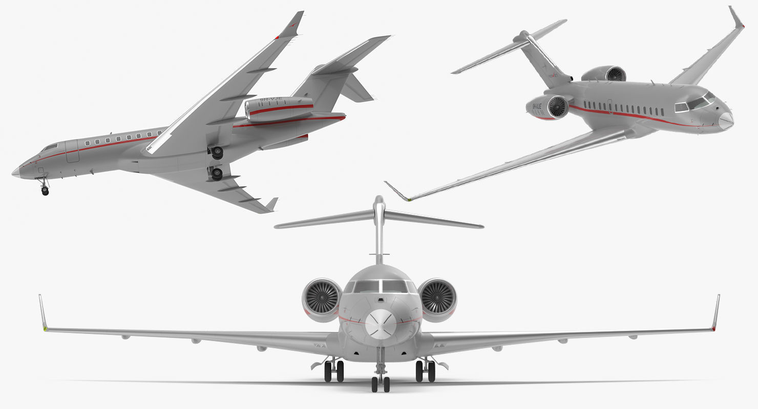 Business Jet Global 6000 3D model_13