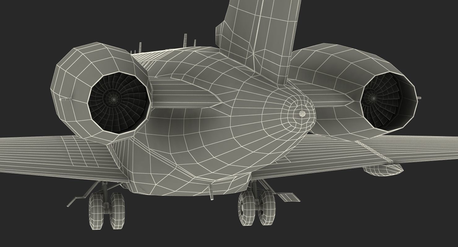 Business Jet Global 6000 3D model_36