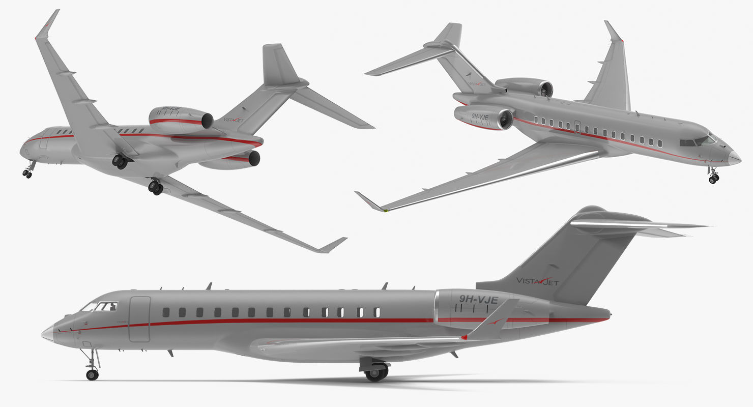 Business Jet Global 6000 3D model_12