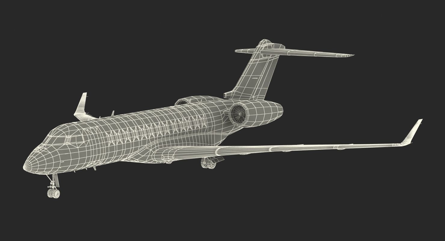 Business Jet Global 6000 3D model_31