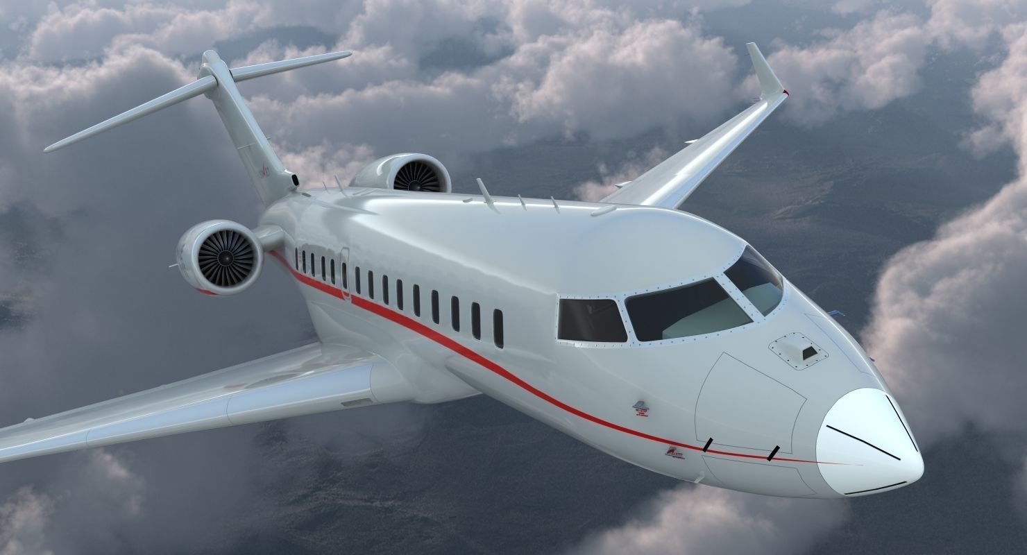 Business Jet Global 6000 3D model_7