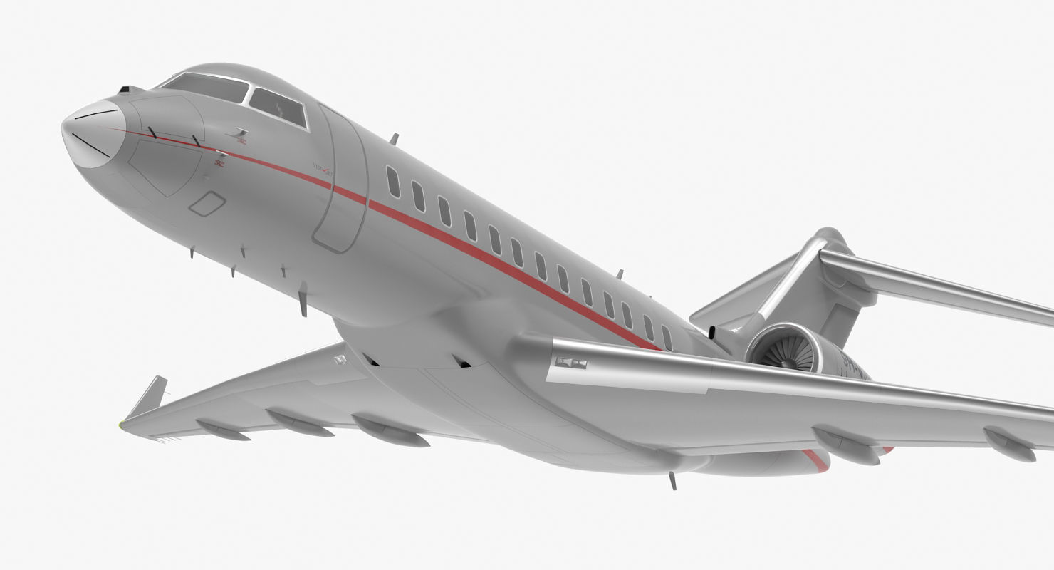Business Jet Global 6000 3D model_11