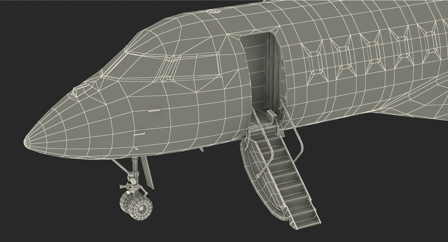 Business Jet Global 6000 3D model_34