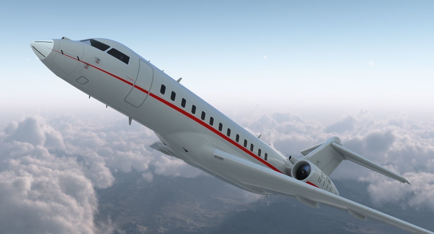 Business Jet Global 6000 3D model_6