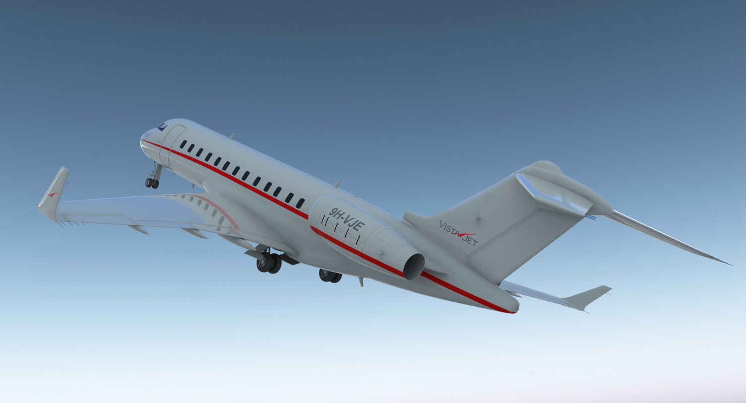 Business Jet Global 6000 3D model_8