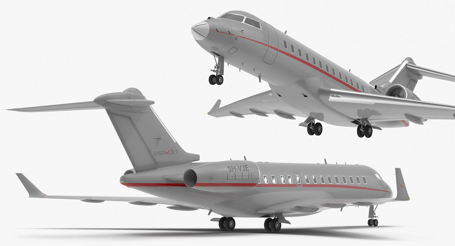 Business Jet Global 6000 3D model_16