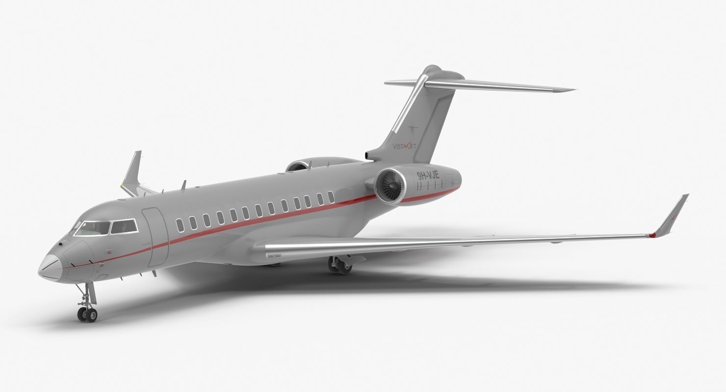 Business Jet Global 6000 3D model_14