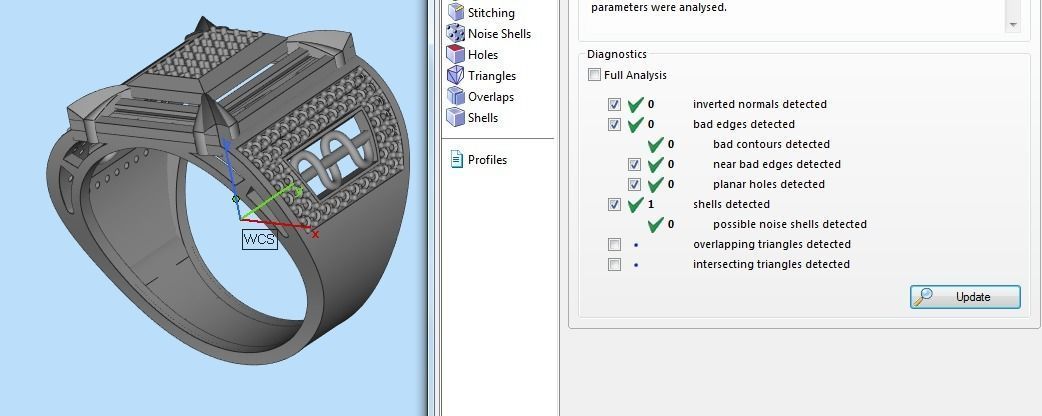 095 - Big Gents Diamond Ring with Baguette 3D print model_7
