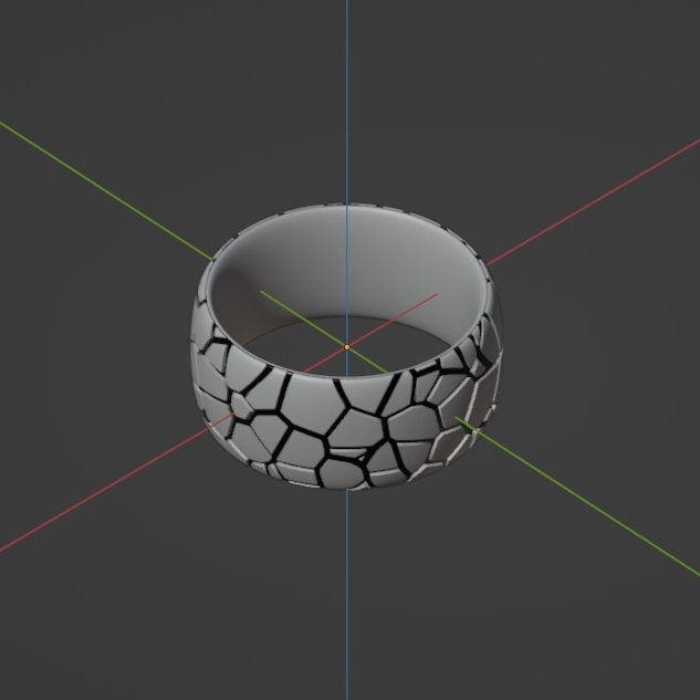 Voronoi Ring Free 3D print model_6