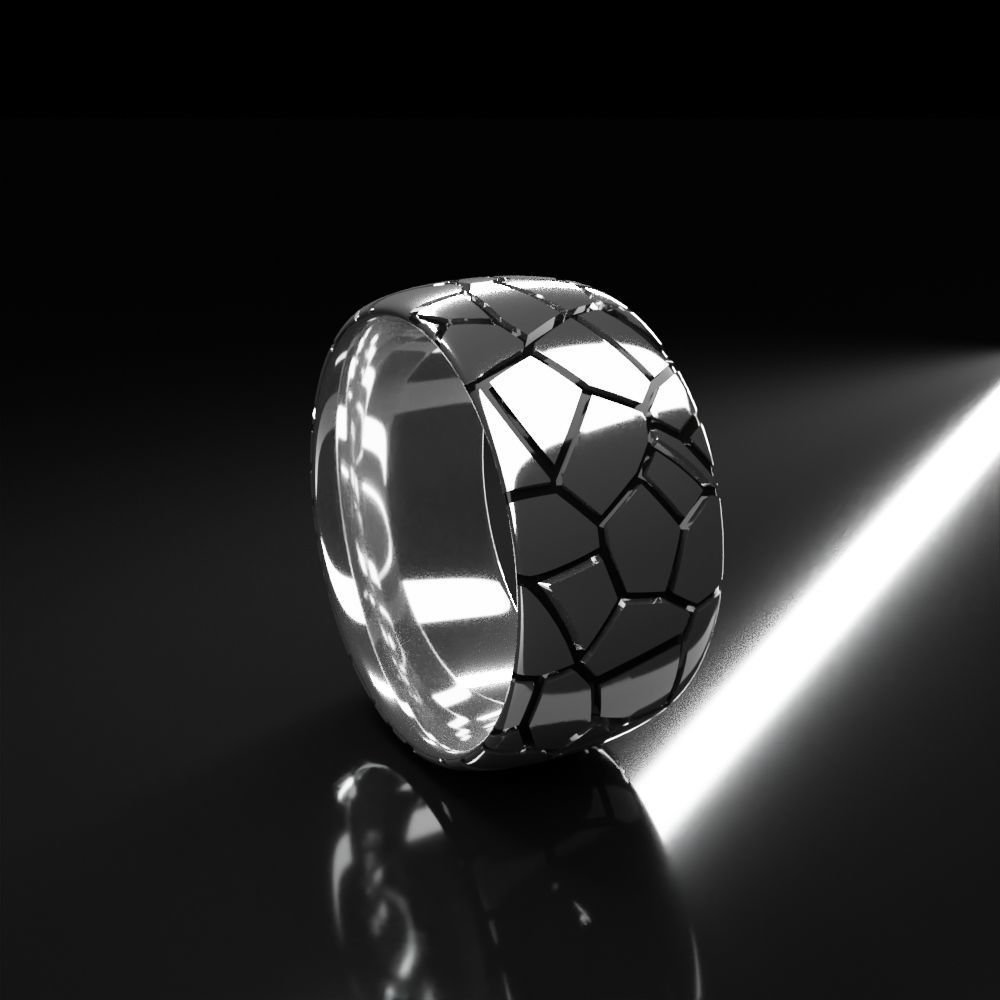 Voronoi Ring Free 3D print model_4
