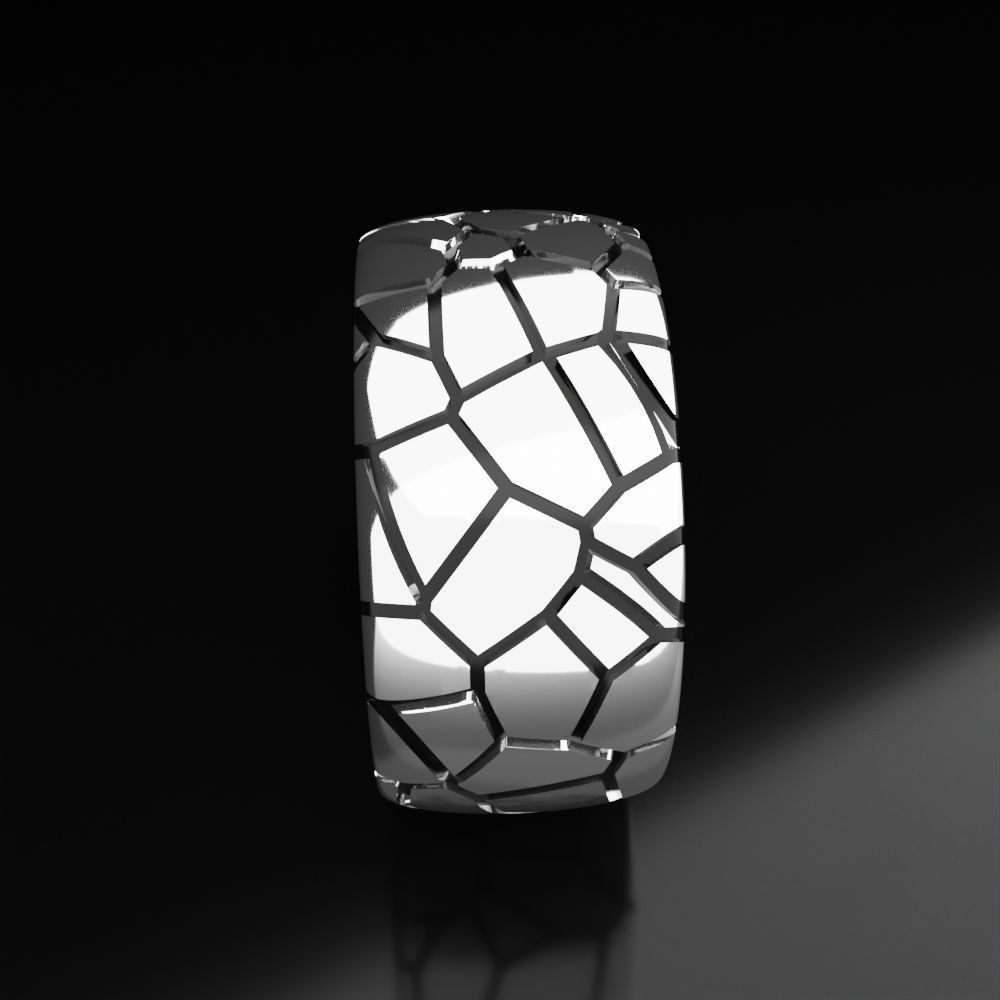 Voronoi Ring Free 3D print model_2