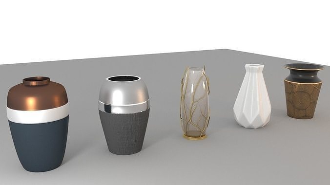 Set of Vases 3D model