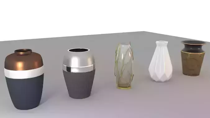 Set of Vases 3D model