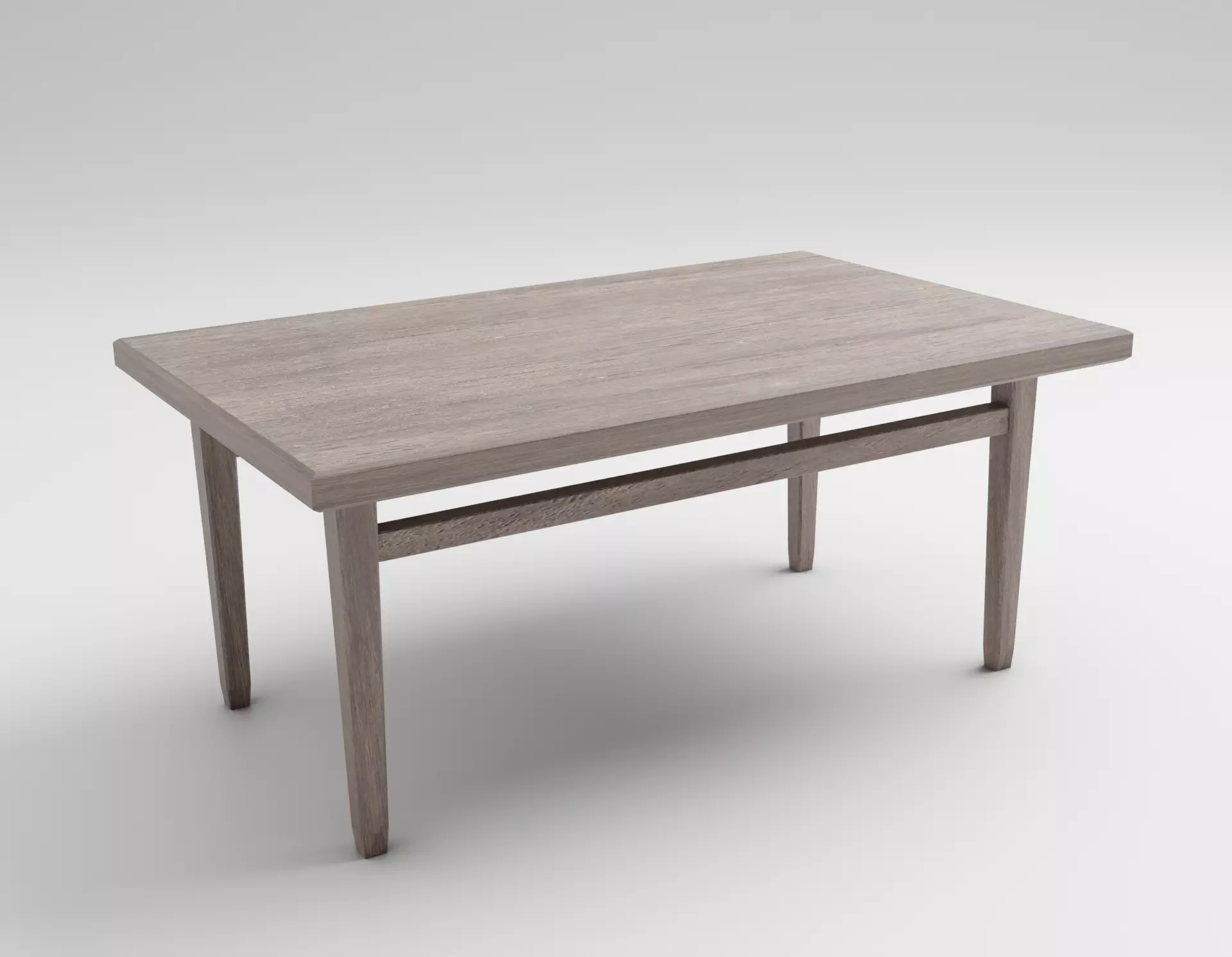 Low-Poly Table dining with wooden top Low-poly 3D model_0