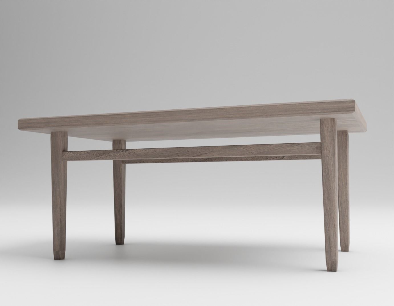 Low-Poly Table dining with wooden top Low-poly 3D model_3