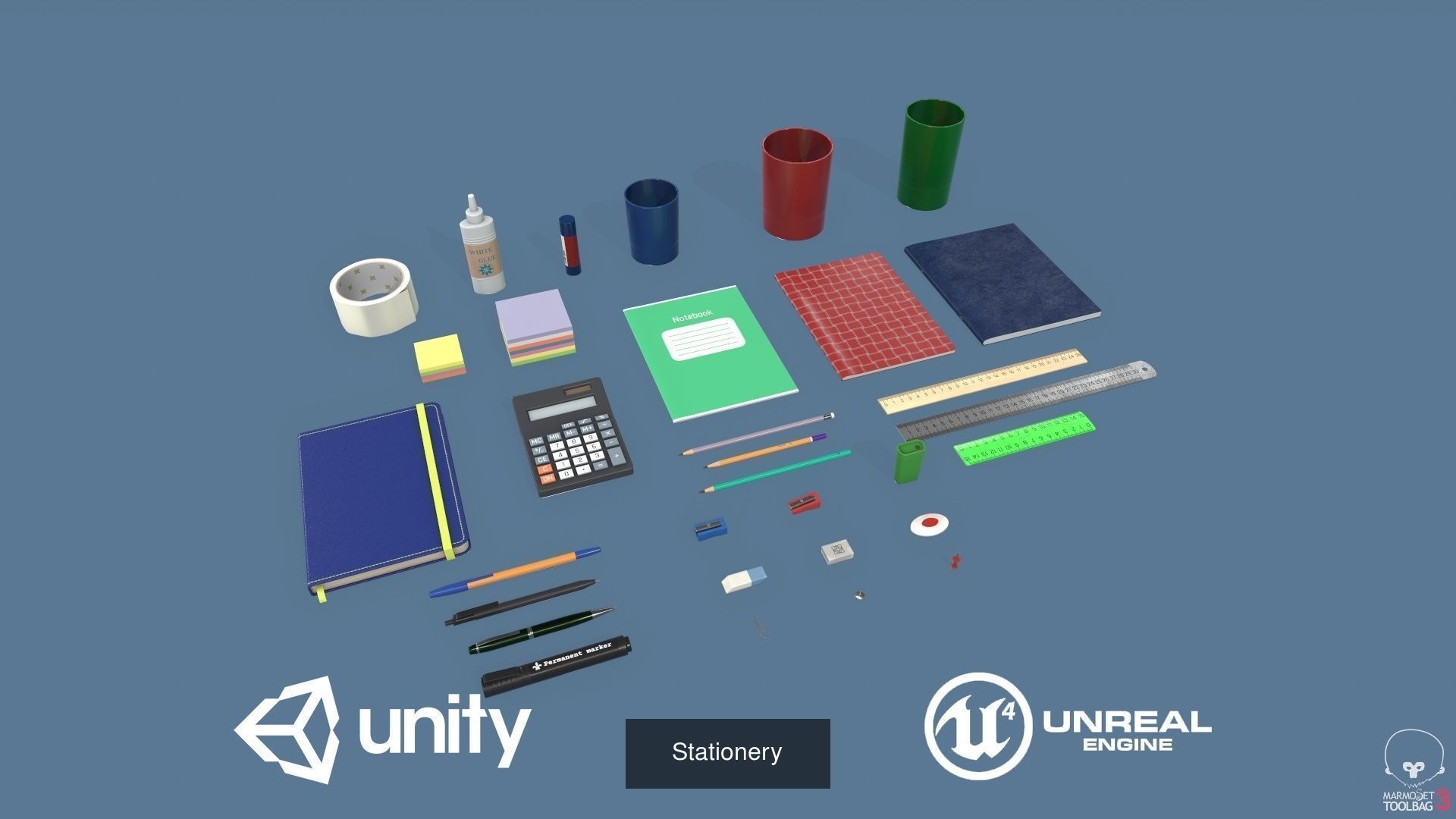 Classroom Props Pack 3D Model Collection_22