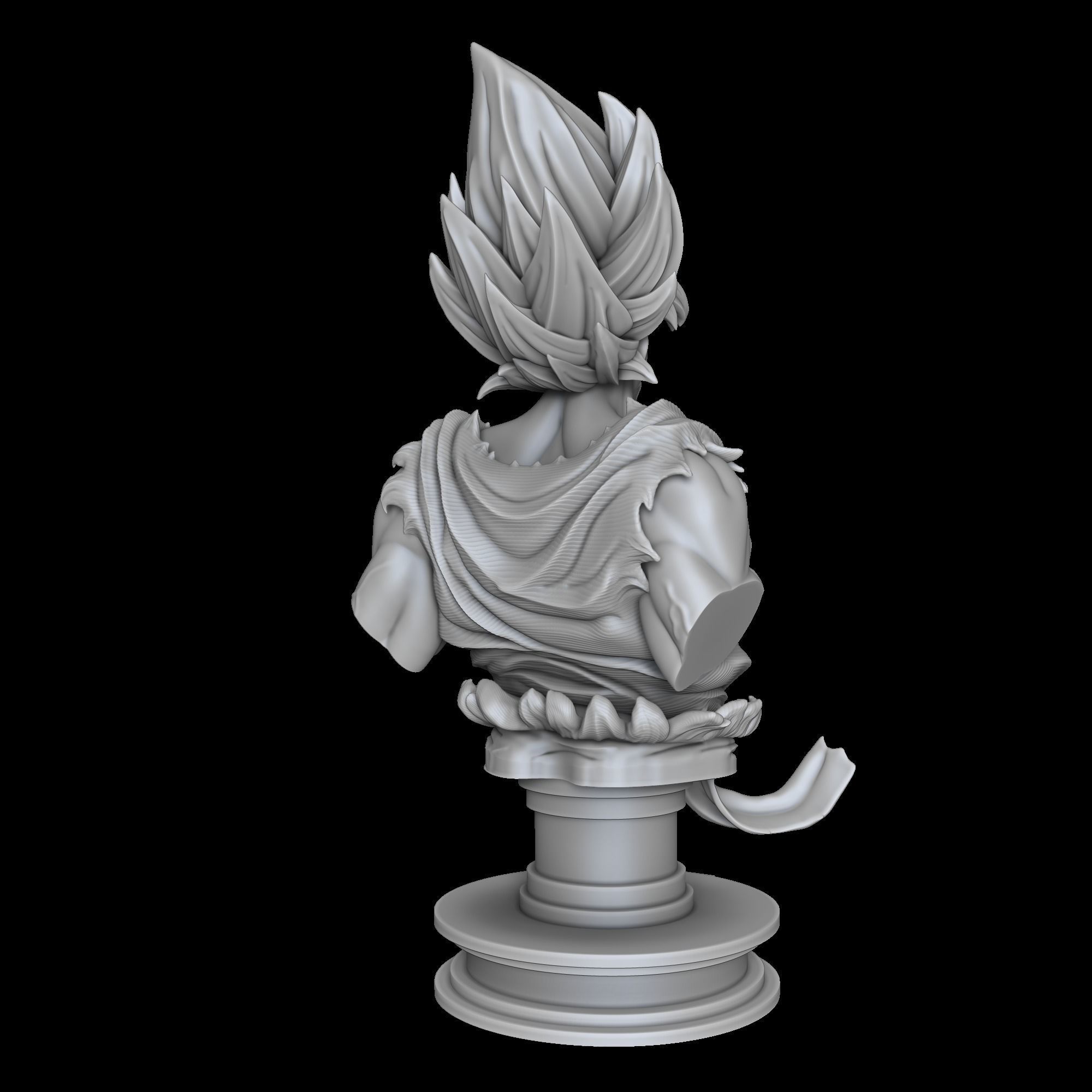 Goku super sayajin bust - Dragon Ball Z 3D print model_16