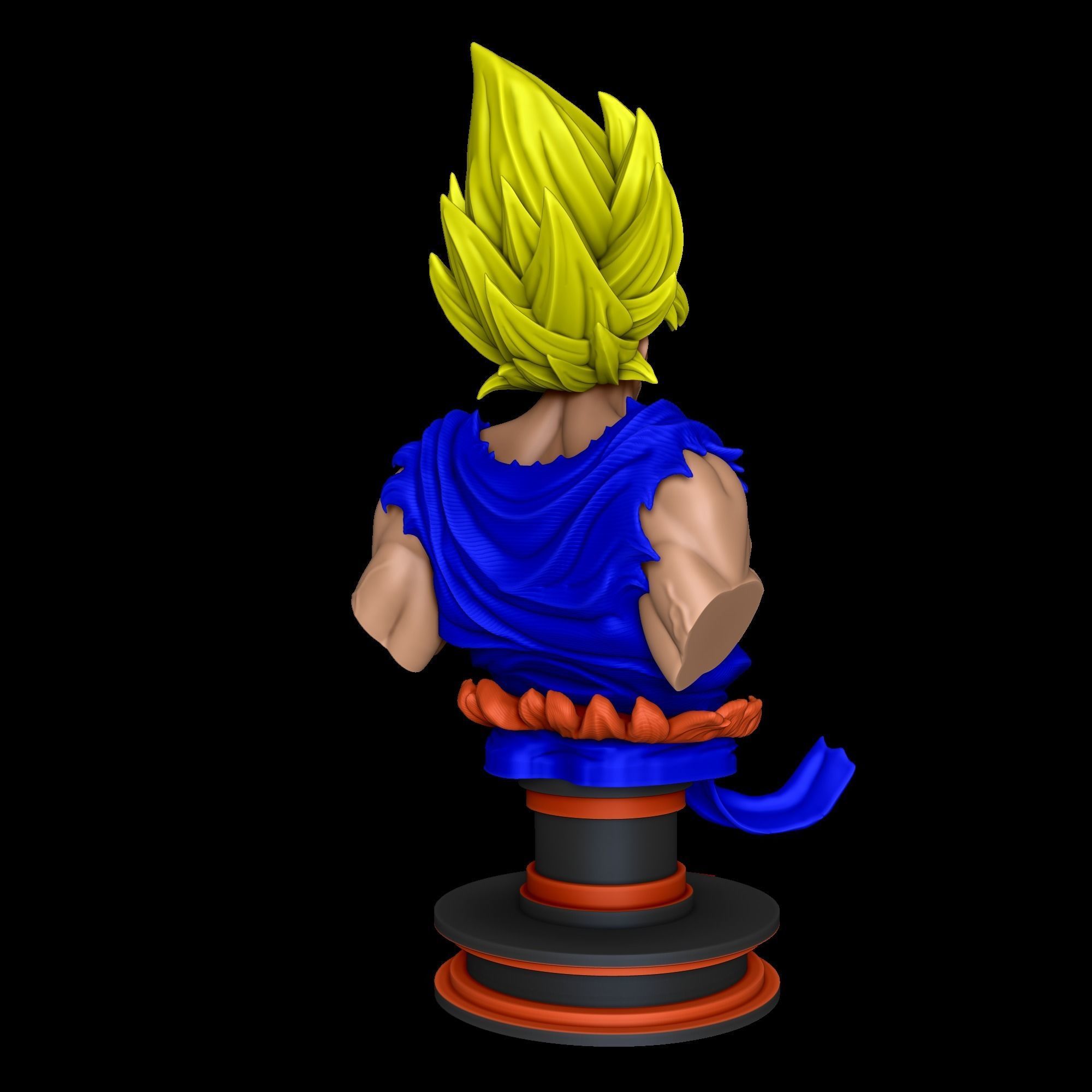 Goku super sayajin bust - Dragon Ball Z 3D print model_15