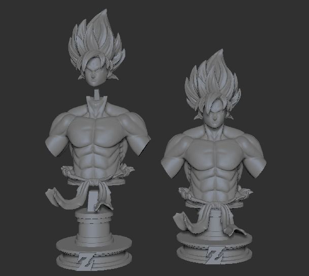 Goku super sayajin bust - Dragon Ball Z 3D print model_26