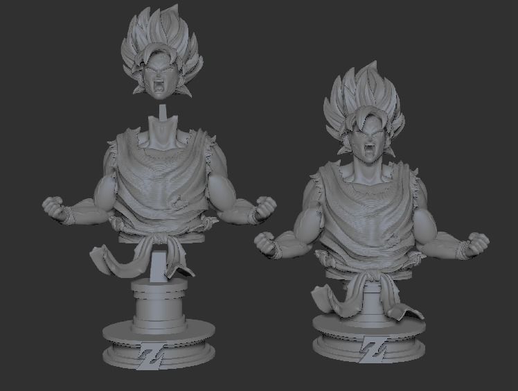 Goku super sayajin bust - Dragon Ball Z 3D print model_24