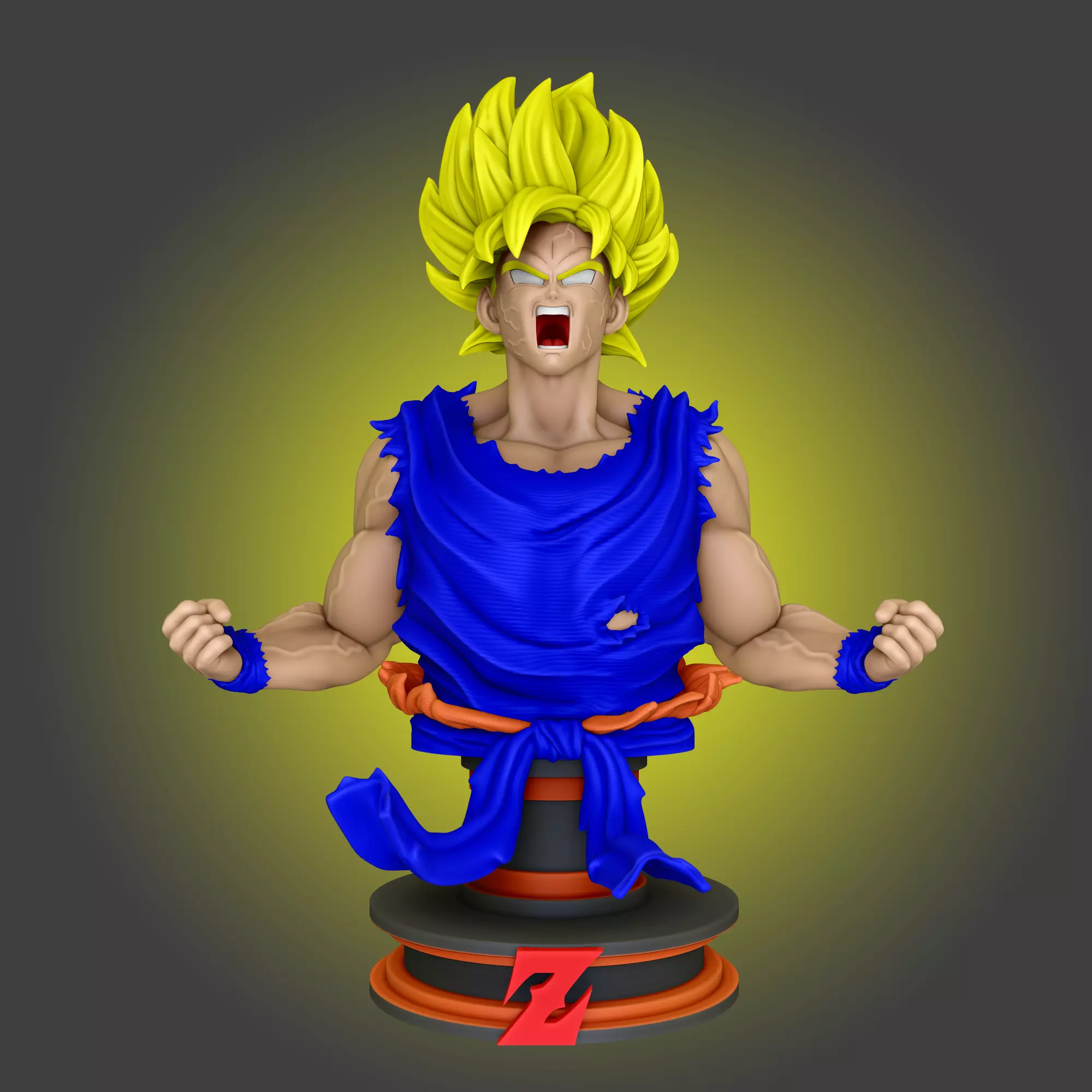 Goku super sayajin bust - Dragon Ball Z 3D print model_0