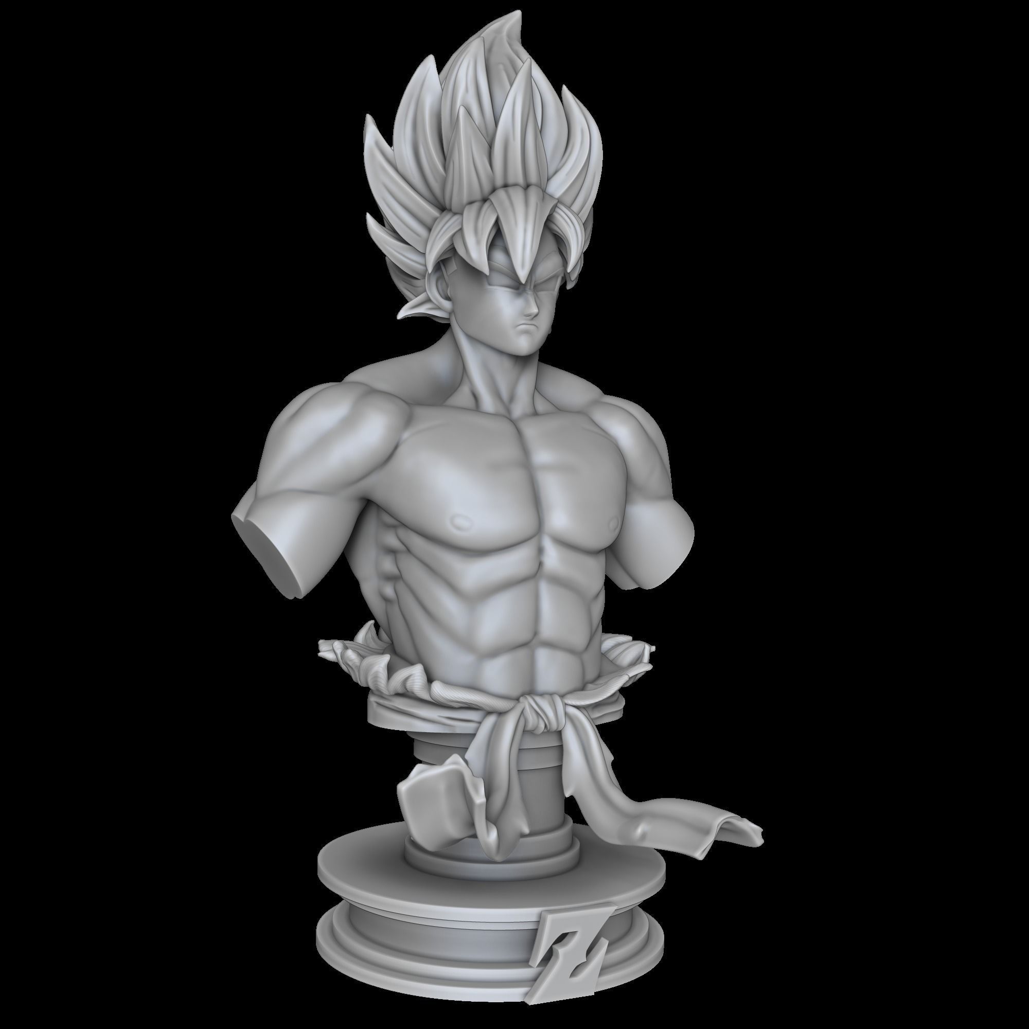 Goku super sayajin bust - Dragon Ball Z 3D print model_19