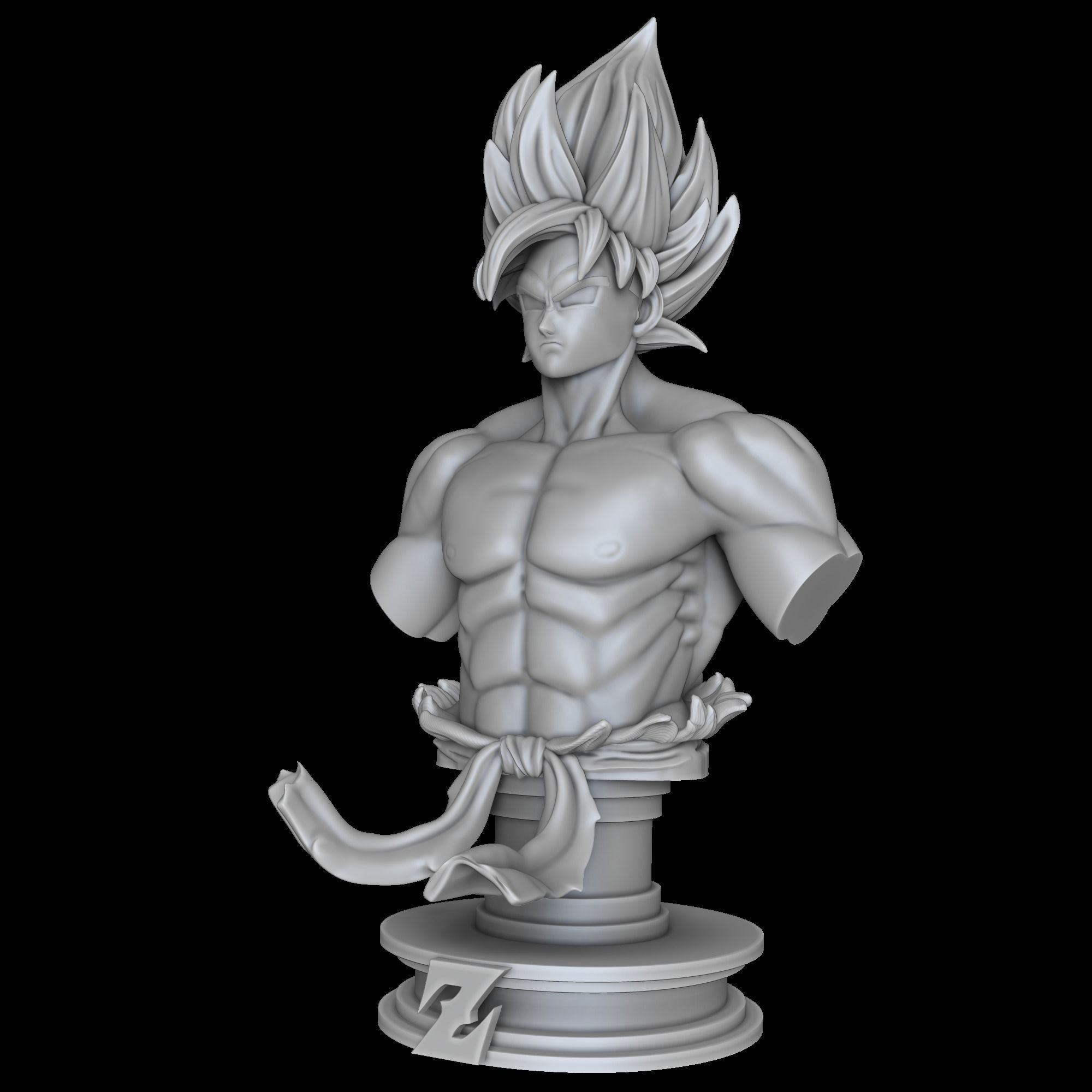 Goku super sayajin bust - Dragon Ball Z 3D print model_21