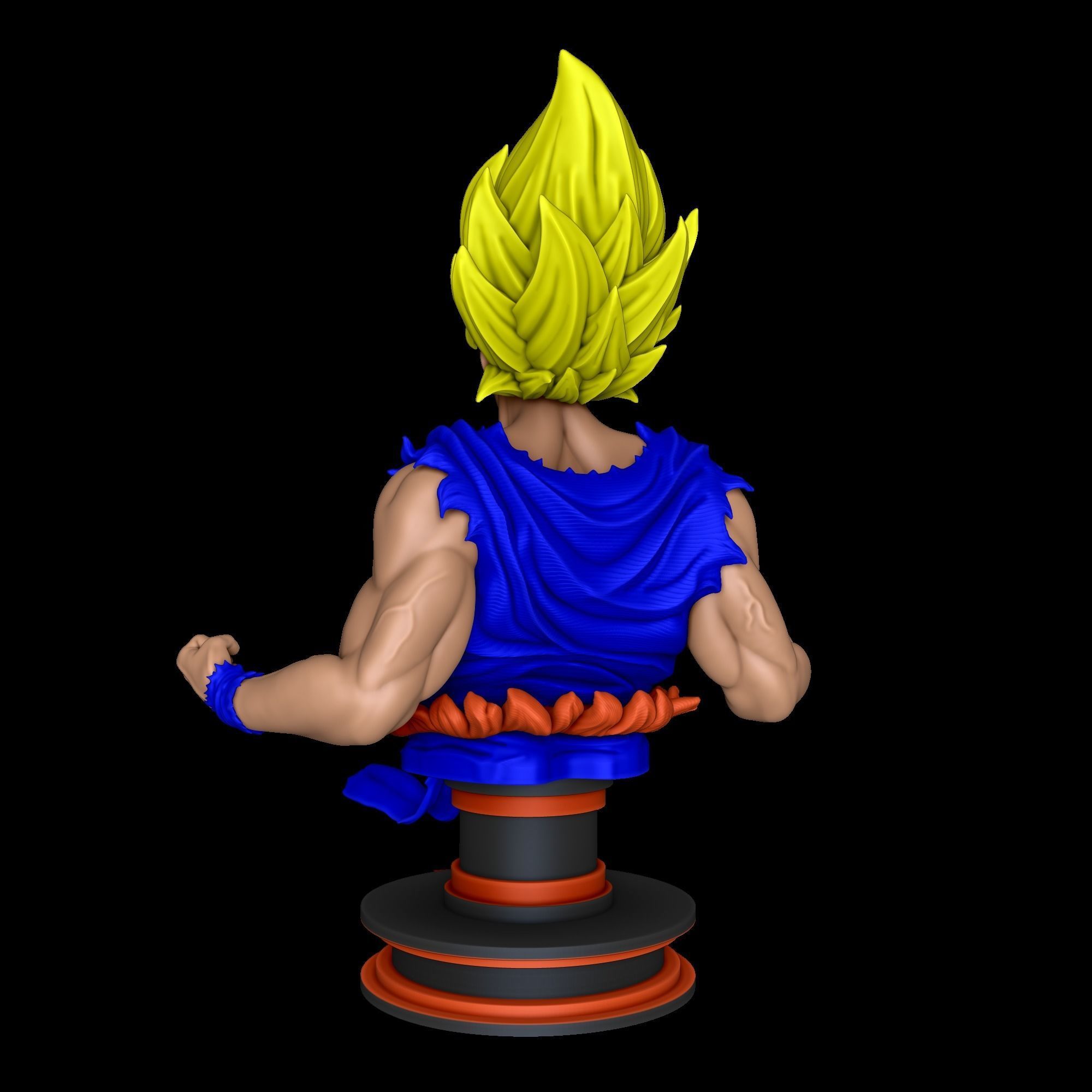 Goku super sayajin bust - Dragon Ball Z 3D print model_8
