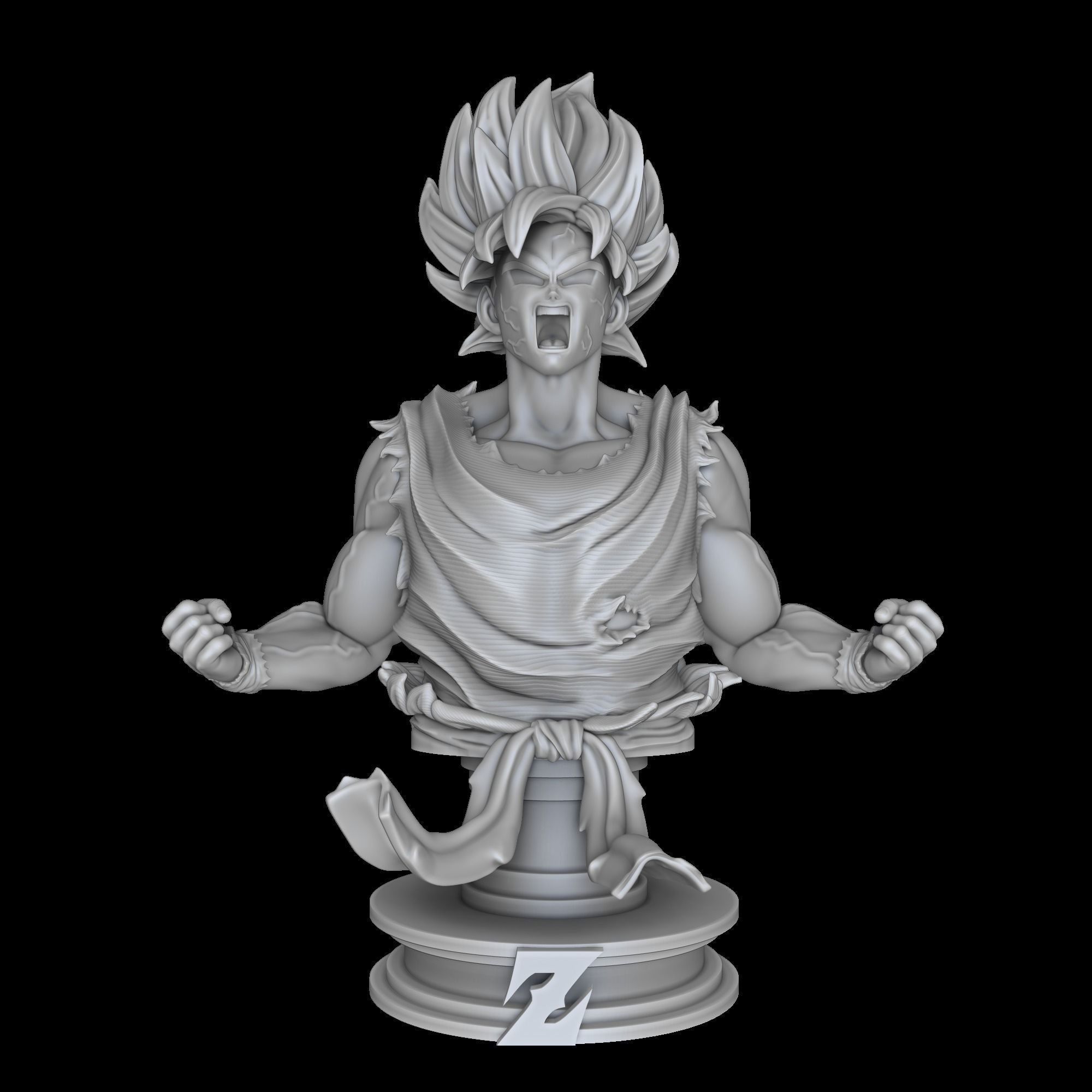 Goku super sayajin bust - Dragon Ball Z 3D print model_3