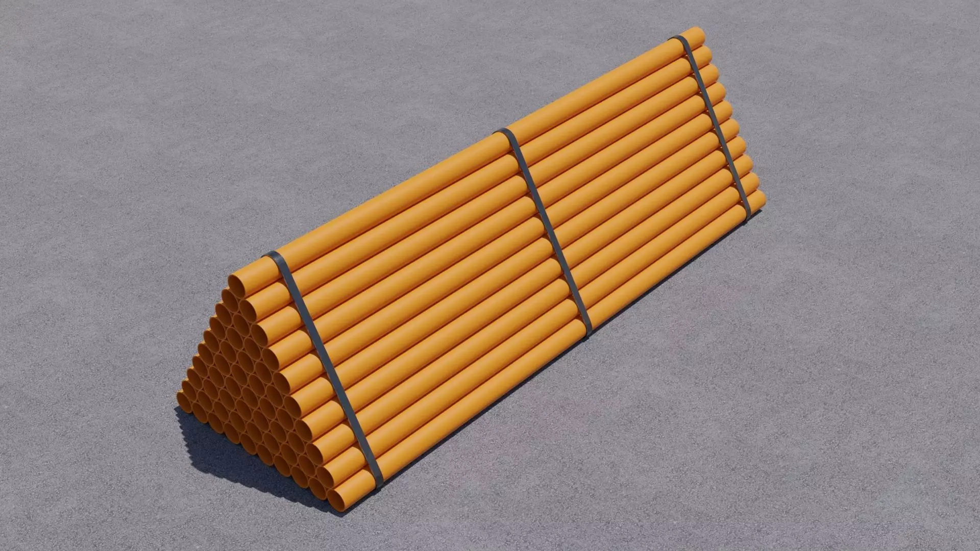  Industrial pipes Low-poly 3D model_0