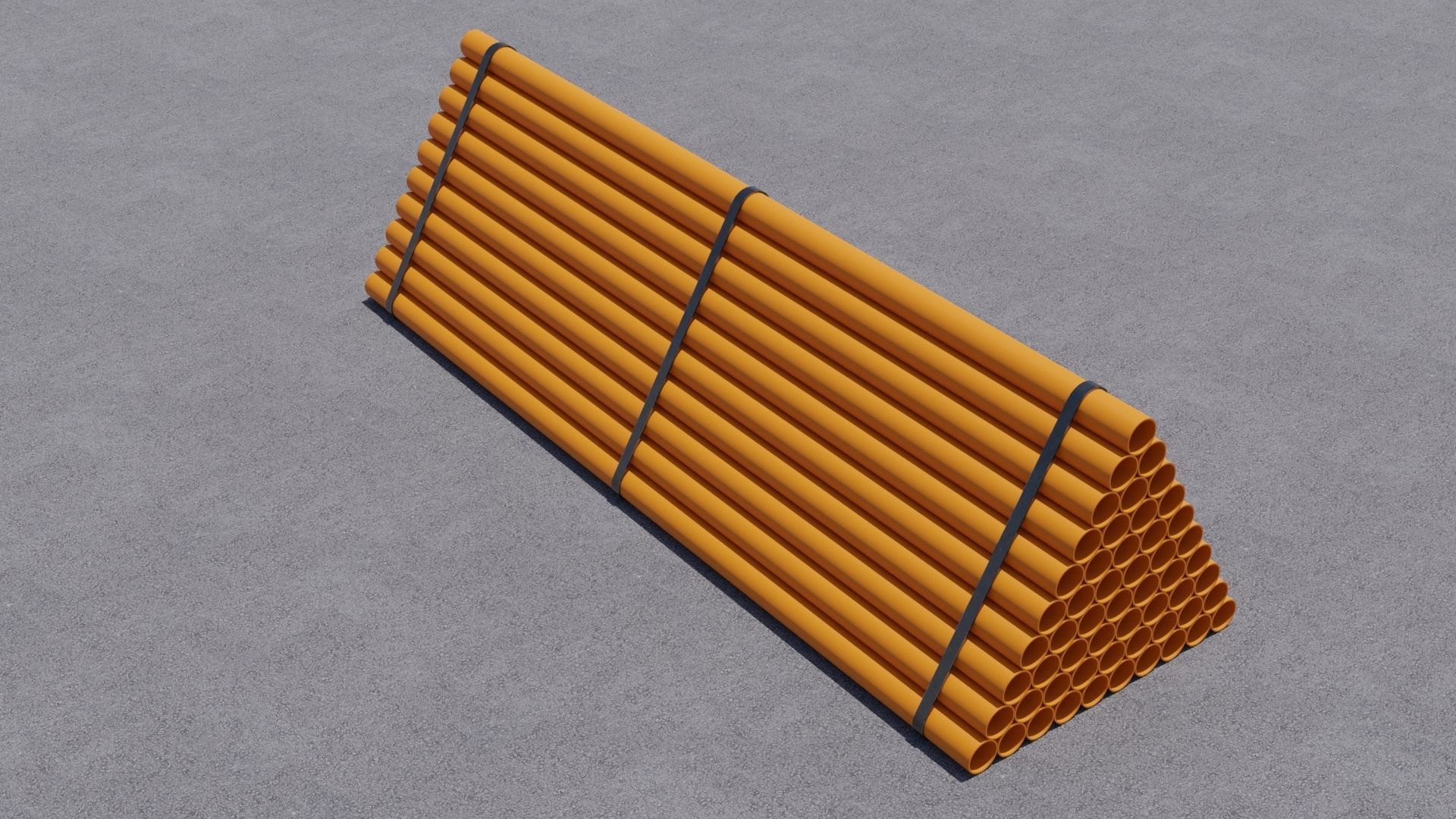  Industrial pipes Low-poly 3D model_6