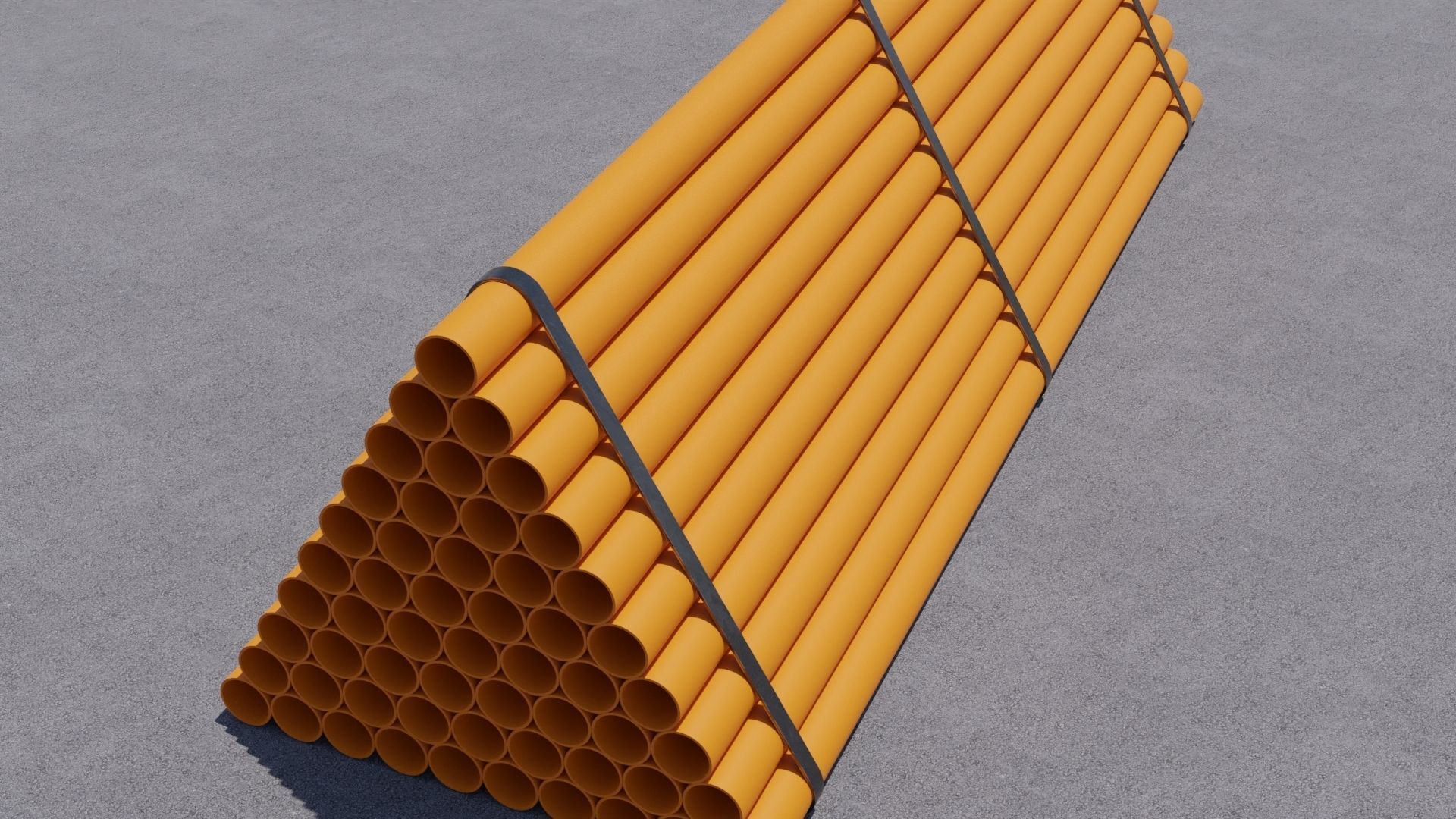  Industrial pipes Low-poly 3D model_13