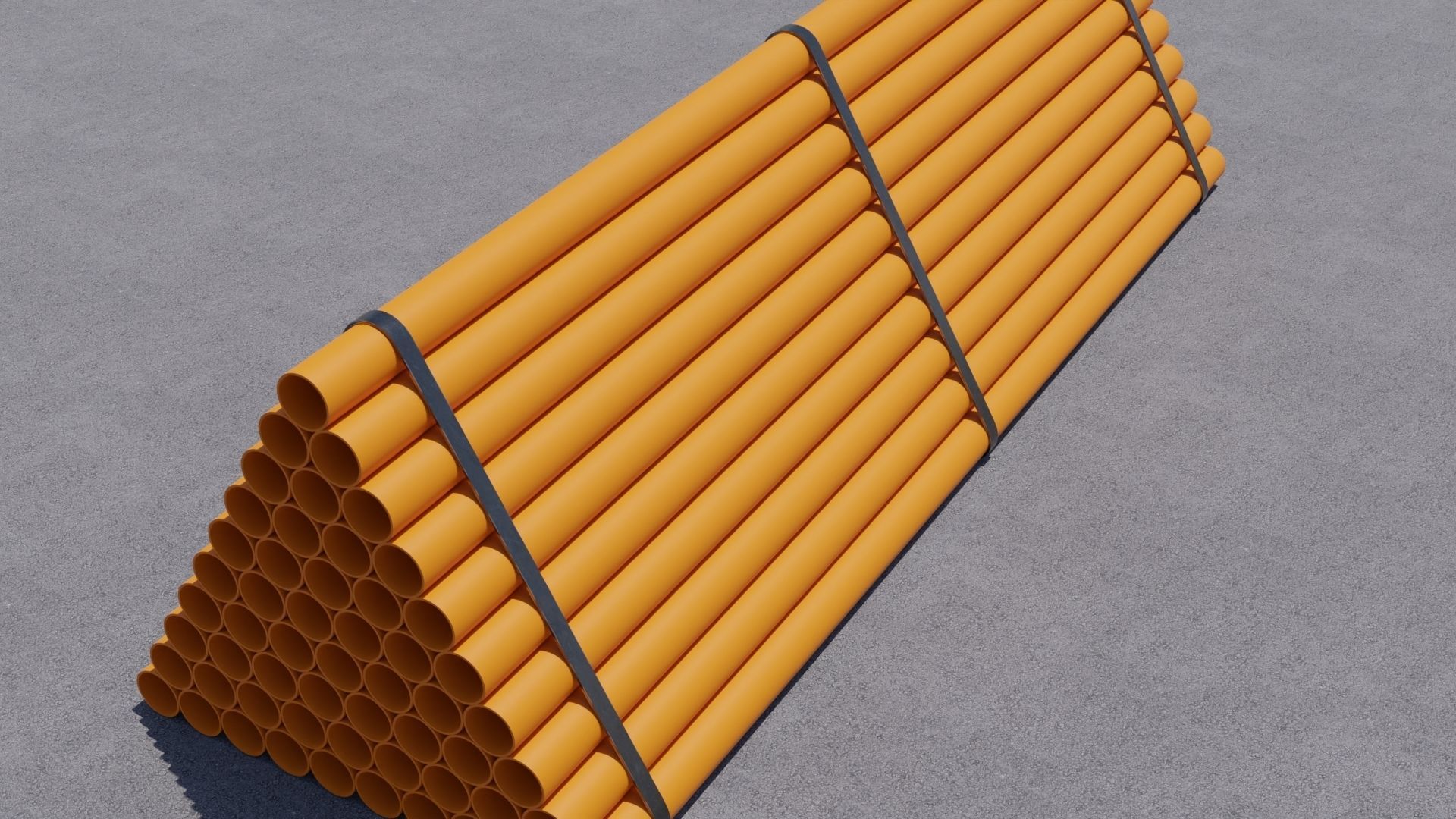  Industrial pipes Low-poly 3D model_12