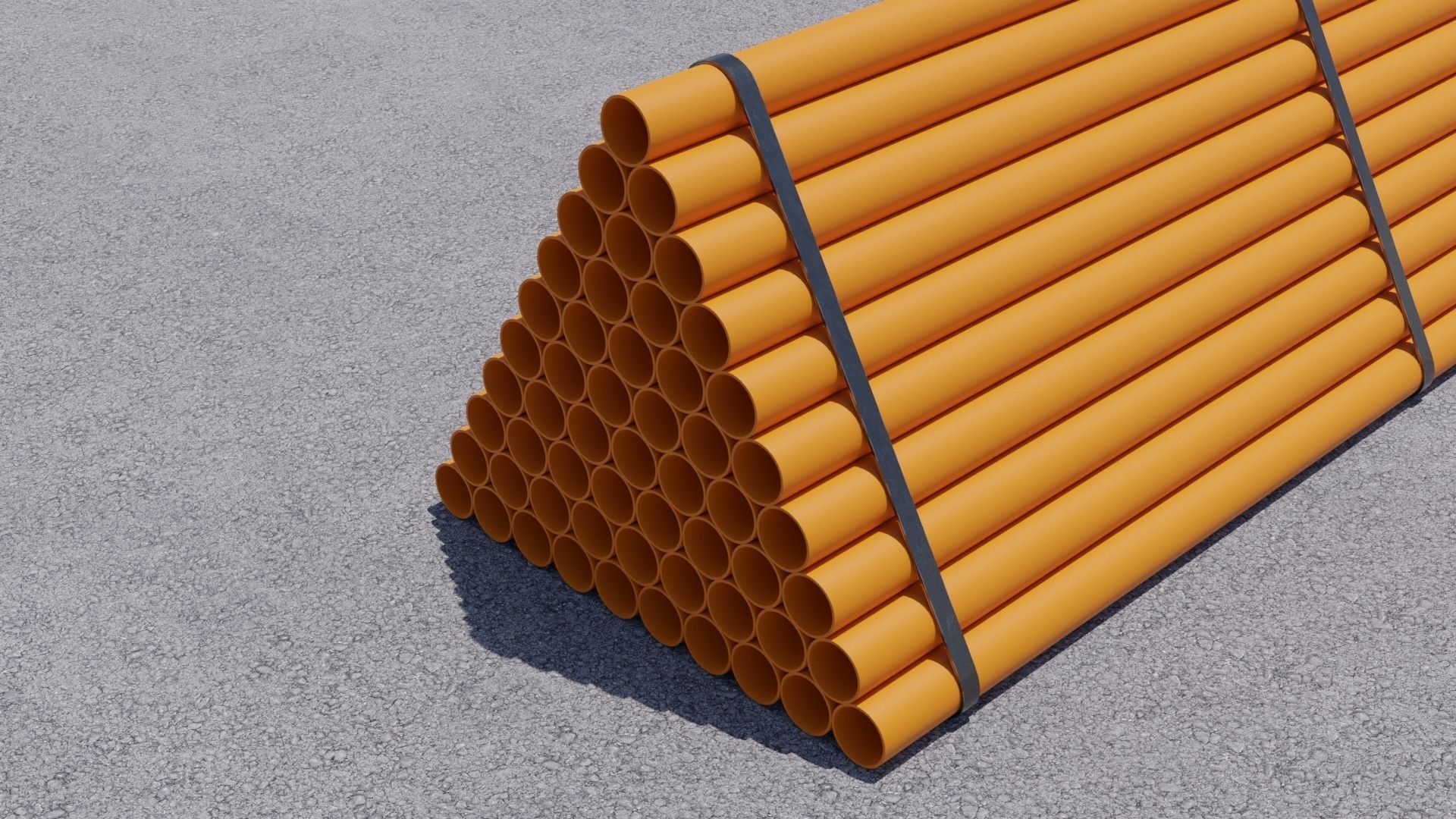  Industrial pipes Low-poly 3D model_9