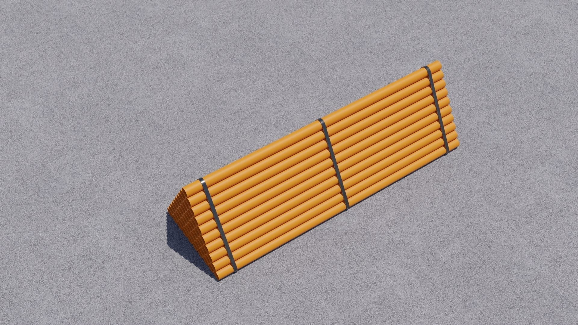  Industrial pipes Low-poly 3D model_11