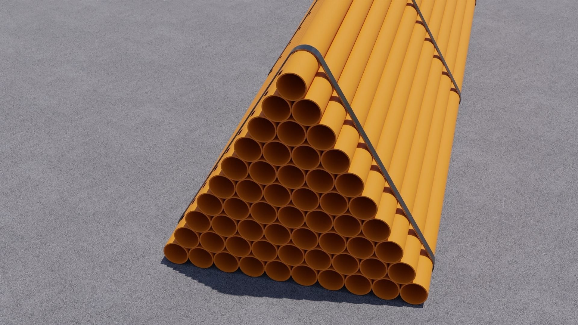  Industrial pipes Low-poly 3D model_16